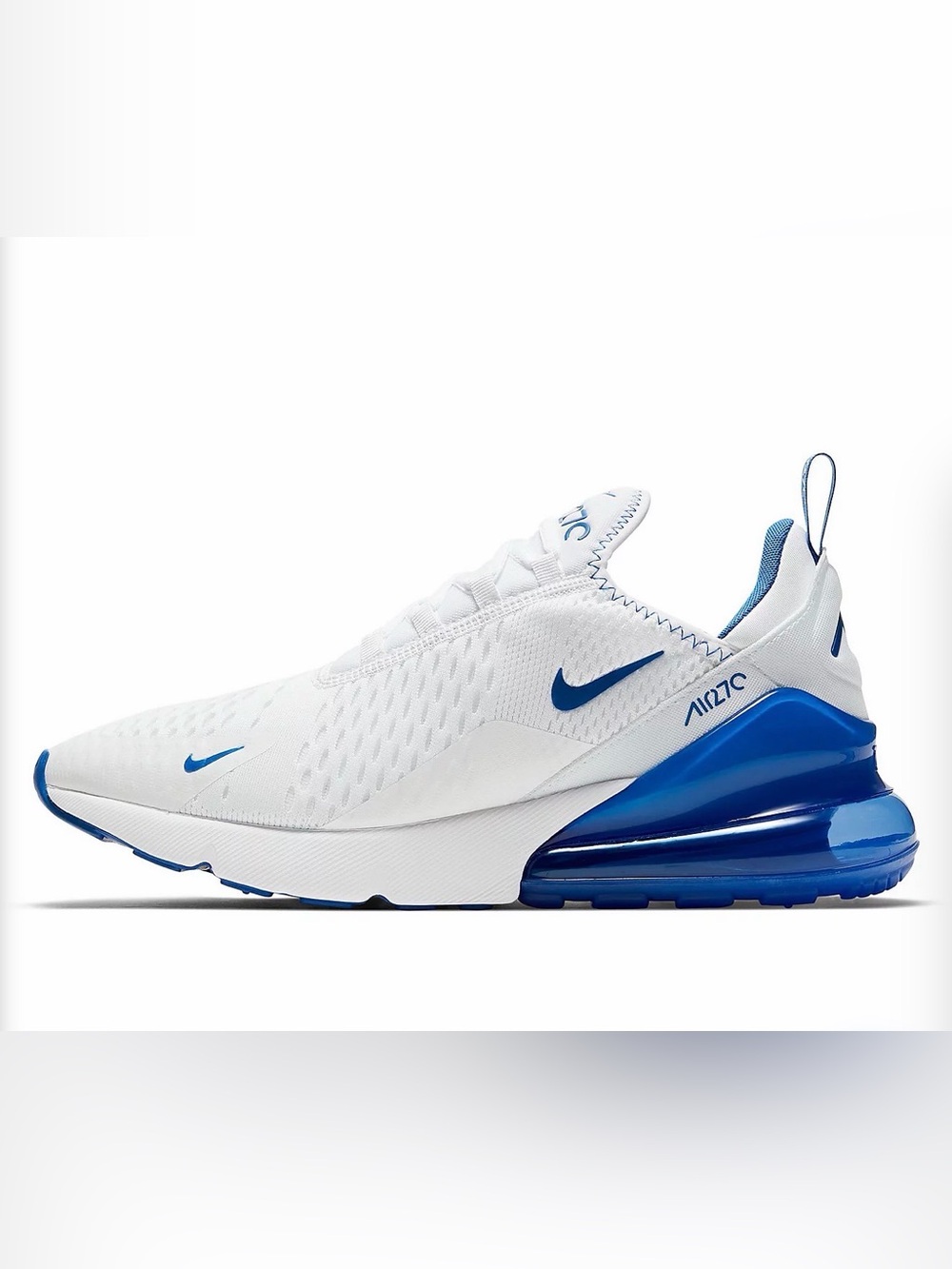Nike Air Max 270 6.5Y White with Bright Blue Sneakers